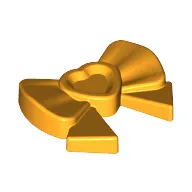 Headwear Accessory Bow with Heart, Long Ribbon and Pin