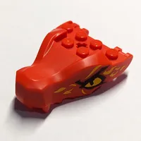 Creature Body Part, Dragon Head Upper Jaw with Yellow Markings and Eyes Print