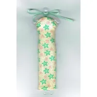 Scala, Dress with Neck Tie and Green Stars and Pink Swirls