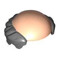 Hair, Bald Top with Dark Bluish Gray Short Hair Print