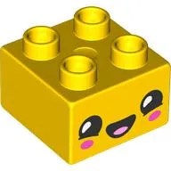 Duplo Brick 2 x 2, Smiling Face Print