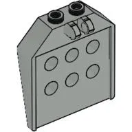 Hinge Panel 1 x 4 x 3 2/3 with 6 holes, 2 studs on top, Locking 2 Fingers