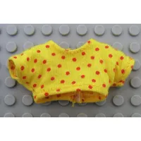 Scala, Crop Top with Short Sleeves with Red Dots Pattern