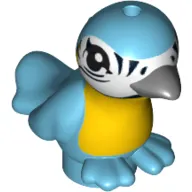 Animal, Bird, Two Feet with Dark Bluish Gray Beak and Yellow Chest Print