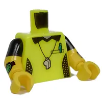 Torso, Dual Molded Arms with Referee Shirt, Whistle, Watch print, Black Sleeves Pattern, Yellow Arms and Hands