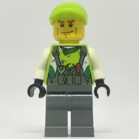 Crew Member Lime Torso, Dark Bluish Grey Legs 2