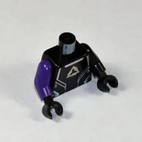 Torso, Odd Arms, Shirt, Alpha Team Arctic Logo, Silver Lines Print, Left Black Arm, Right Dark Purple Arm, Black Hands