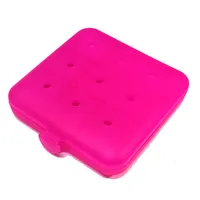 Clikits Container Box, Square with 3 x 3 Holes Arrangement - Hinged