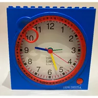 Clock Unit Plain, Black Number, Red Circle, Blue Housing