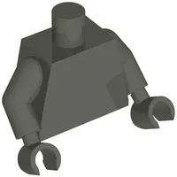 Torso, Dark Gray Arms and Hands [Plain]