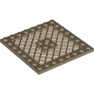Plate Special 8 x 8 with Grille [Hole in Center]