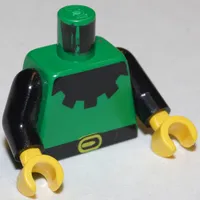 Torso Forestman Black Collar Print, Black Arms, Yellow Hands