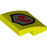 Slope Curved 2 x 2 x 2/3 with Fire Logo Print