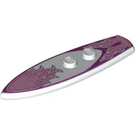 Sports Surfboard Standard with Pink Flames Print