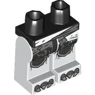 Hips and White Legs with Dark Bluish Grey Belt, Black Knee Caps, Claw Toes print