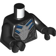 Torso, Silver/Dark Blue Armor print, Black Arms and Hands