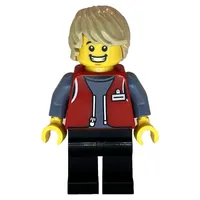 LEGO Employee, Red Jacket, Black Legs