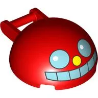 Windscreen 4 x 4 x 1 2/3 Canopy Half Sphere with Handle with Robotnik Face print