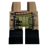 Hips with Dark Tan Legs and Black Boots Pattern with Jacket / Coat, Pockets, Belt Print