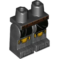 Hips and Pearl Titanium Legs with Dark Brown Belt, Black Robe, Gold Knee Caps print