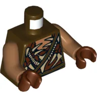 Torso Armor, Gundabad Orc Print, Medium Nougat Arms, Reddish Brown Hands