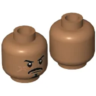 Minifig Head Guard, Mustache, Beard, Scar