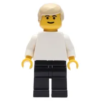 Soccer Player White Torso, Black Legs, Tan Hair