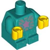 Baby / Toddler Body with Fixed Arms and Yellow Hands Sparkle Baby with Pink Star, Silver Rays and Spots