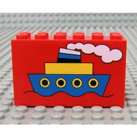 Brick 2 x 6 x 3 with Boat Print