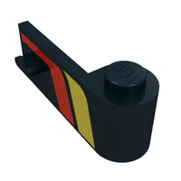 Door 1 x 3 x 1 Right [Red and Yellow Stripes Print]