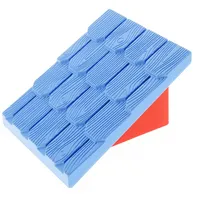 Duplo Roofpie﻿ce Slope 30 4 x 4 Shingle﻿d with a Red Base﻿﻿