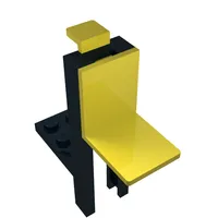 Forklift Mast and Carriage 2 x 2 Plate and Yellow Fork [Complete Assembly]