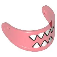 Headwear Accessory Visor For Standard Helmet with White Teeth Print