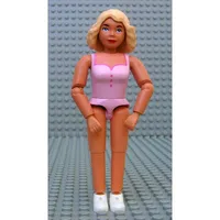 Belville Figure Articulated Elbows, Female, Light Yellow Hair, Pink Swimsuit Print