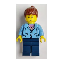 Medium Blue Torso, Dark Blue Legs, Reddish Brown Hair