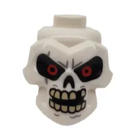 Minifig Head Special, Skull Red Eyes, Tan Teeth, Missing Tooth Print (Skulkin)