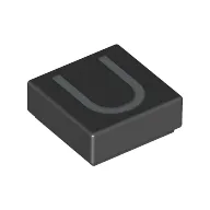 Tile 1 x 1 with letter Capital U Print
