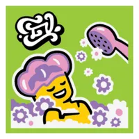 Tile 2 x 2 with Flower Shower print