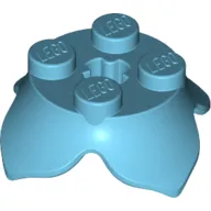 Plant, Leaves, Round 2 x 2 x 2/3 with + Axle Hole and 4 Leaf Extensions