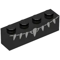 Brick 1 x 4 with Black Panther Torso Print