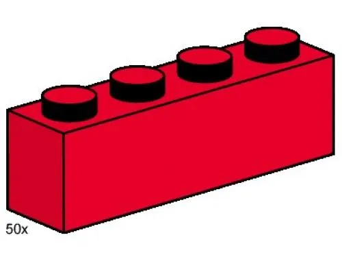 1 x 4 Red Bricks