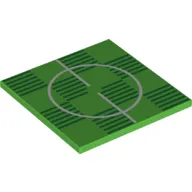 Tile 6 x 6 with Bottom Tubes with Soccer Field, Center print