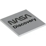 Tile 6 x 6 with Bottom Tubes with 'NASA Discovery' print
